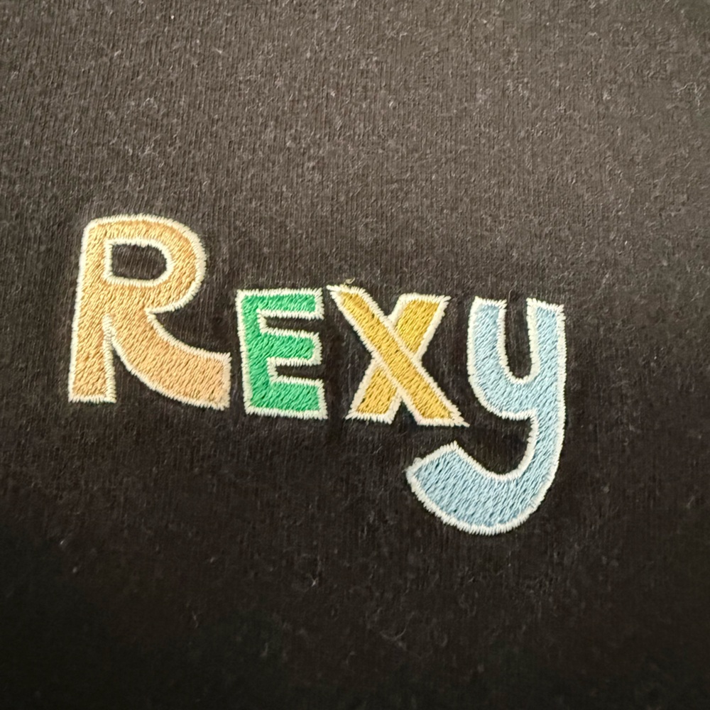 Rexy the dinosaur Black T-Shirt with Colorful Logo adult M/L - Picture 3 of 10